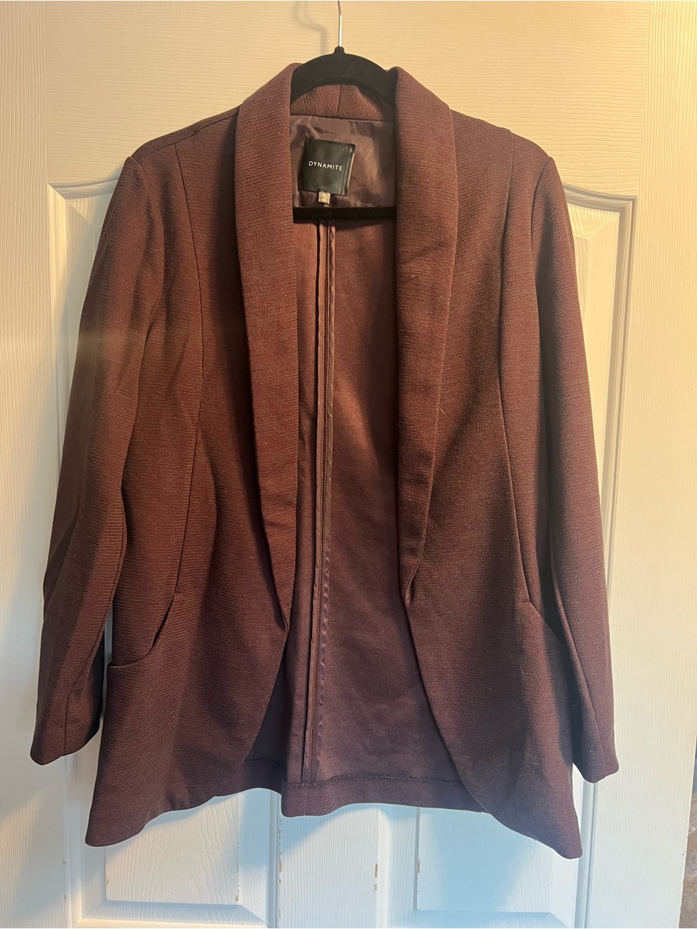 Dynamite Women's Open-Front Blazer Jacket - Merlot